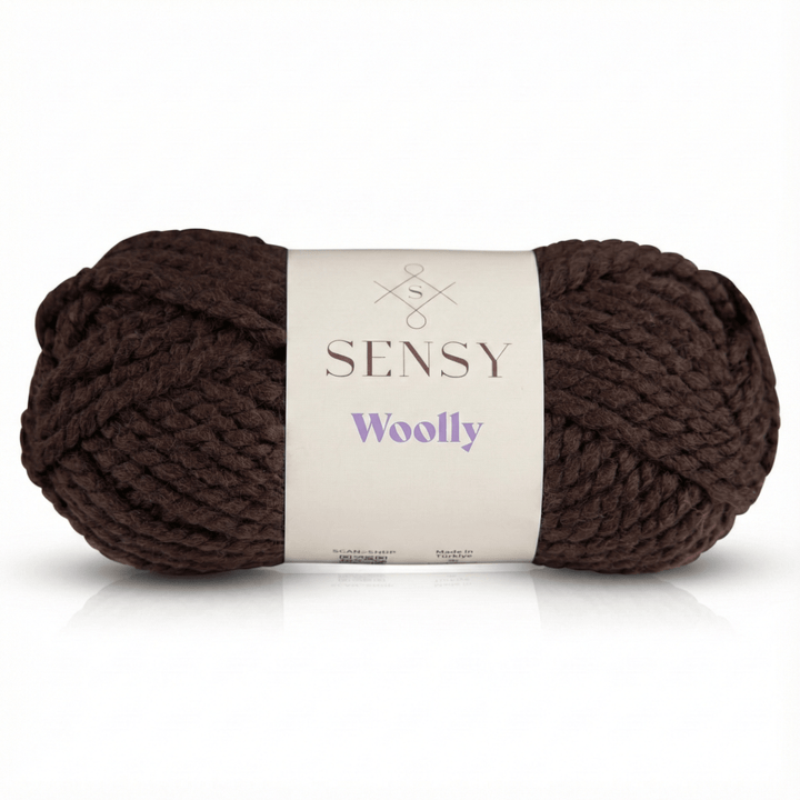 Sensy - Sensy Woolly Yarn, 3.5 oz, 66 Yards, Gauge 6 Super Bulky: Bitter Coffee / 1 Skein - Pisgah Needleworks