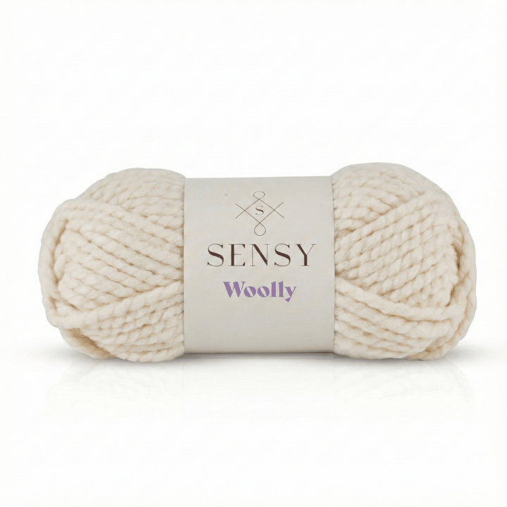 Sensy - Sensy Woolly Yarn, 3.5 oz, 66 Yards, Gauge 6 Super Bulky: Creamy / 1 Skein - Pisgah Needleworks