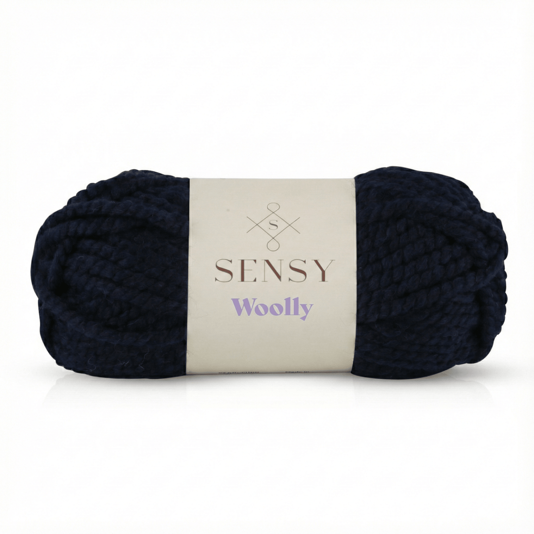 Sensy - Sensy Woolly Yarn, 3.5 oz, 66 Yards, Gauge 6 Super Bulky: Navy Blue / 1 Skein - Pisgah Needleworks