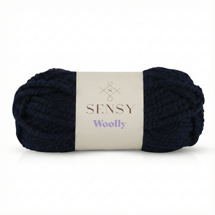 Sensy - Sensy Woolly Yarn, 3.5 oz, 66 Yards, Gauge 6 Super Bulky: Navy Blue / 1 Skein - Pisgah Needleworks