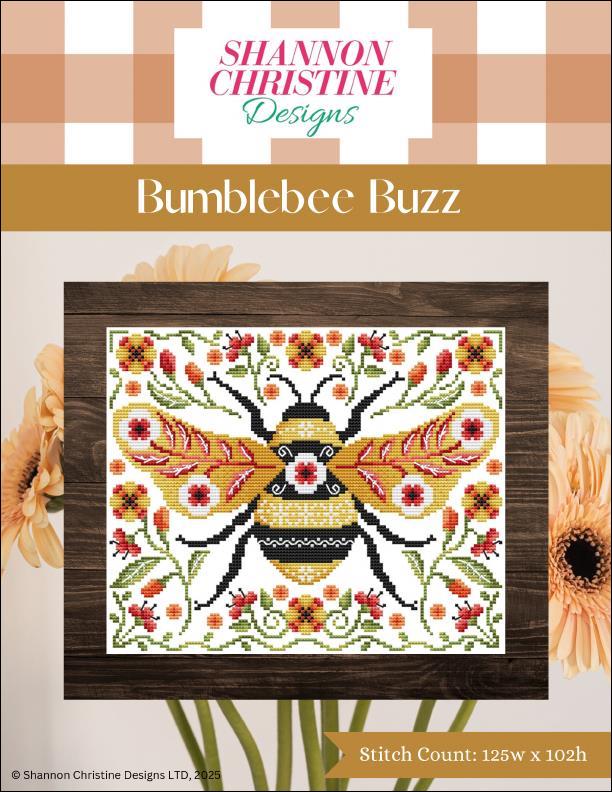 Shannon Christine Designs Bumblebee Buzz Cross Stitch Pattern | Printed Pattern - Pisgah Needleworks