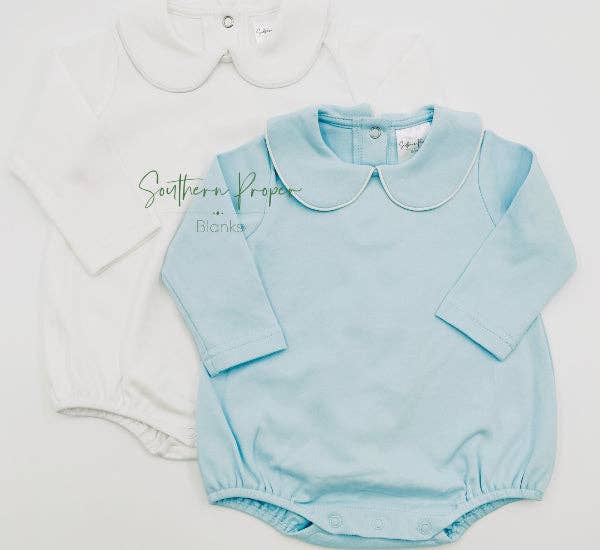 Southern Proper Blanks - Bubble - Piping Collared LS: Light blue / 3M - Pisgah Needleworks