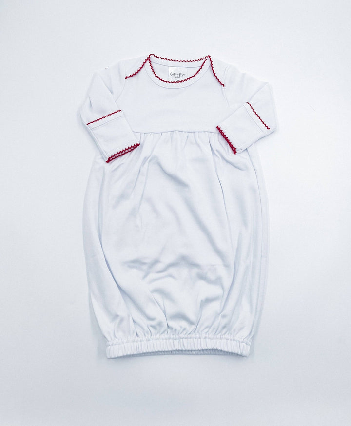 Southern Proper Blanks - Gowns - Picot Trim: 0 - 6 Month / Light Pink - Pisgah Needleworks