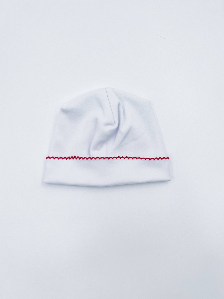 Southern Proper Blanks - Hat - Picot Trim: White w/ Pink trim - Pisgah Needleworks