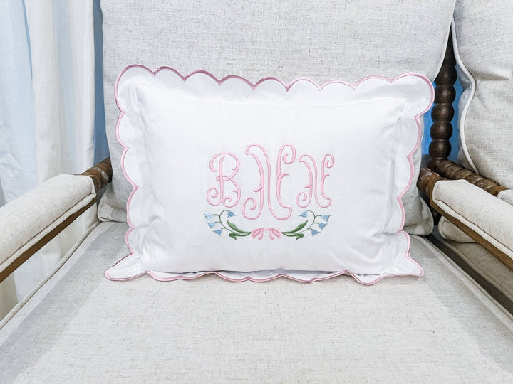 Southern Proper Blanks - Pillowcase - Scalloped edge: Light Pink / 12”x 20” - Pisgah Needleworks