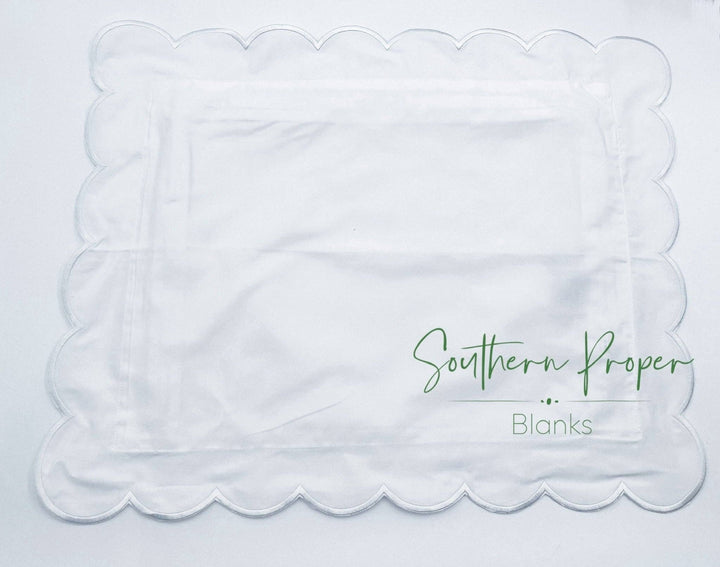 Southern Proper Blanks - Pillowcase - Scalloped edge: Sage / 12”x 20” - Pisgah Needleworks