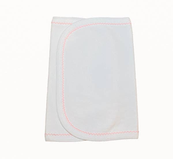 Southern Proper Organic Cotton Burp Cloth with Picot Trim – New White - Pisgah Needleworks