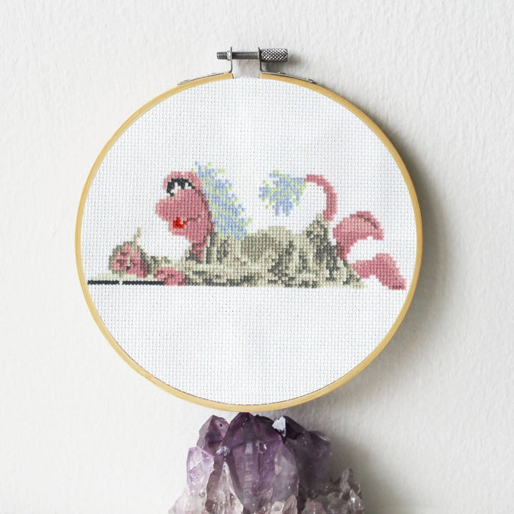 Spot Colors Fraggle Rock Mokey Fraggle Counted Cross Stitch Kit - Pisgah Needleworks