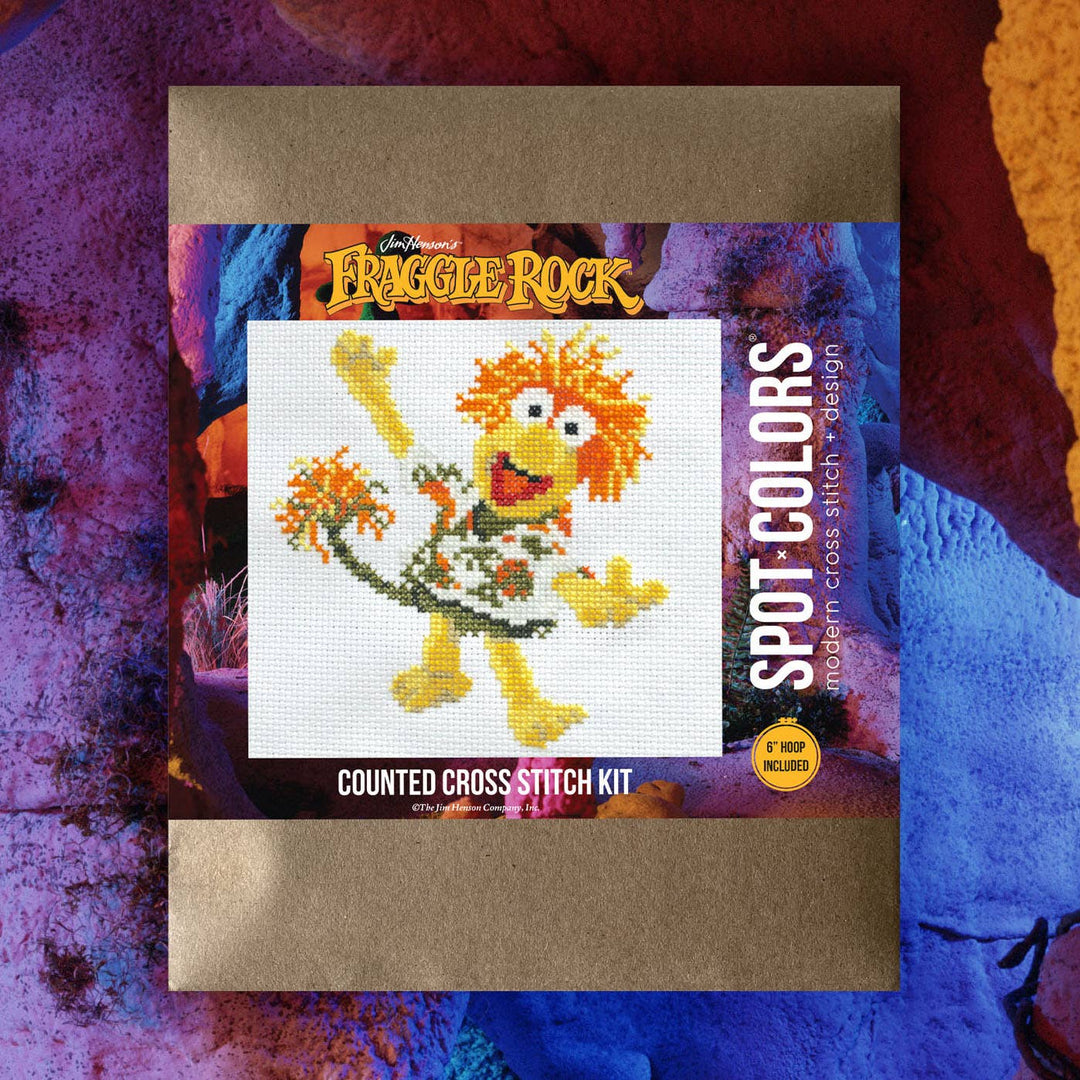 Spot Colors Fraggle Rock Wembley Fraggle Counted Cross Stitch Kit - Pisgah Needleworks