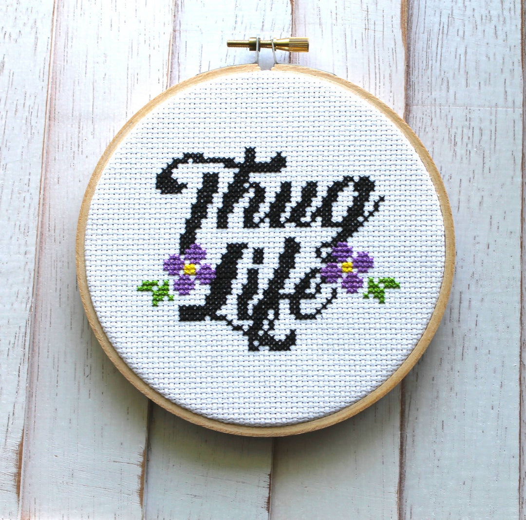 Spot Colors - Thug Life Cross Stitch Kit - Pisgah Needleworks