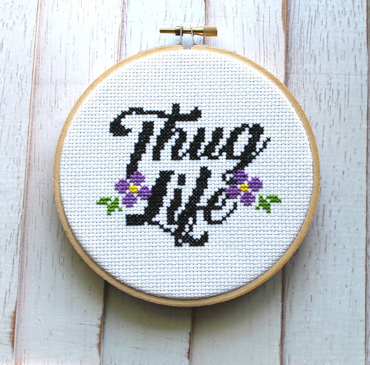 Spot Colors - Thug Life Cross Stitch Kit - Pisgah Needleworks