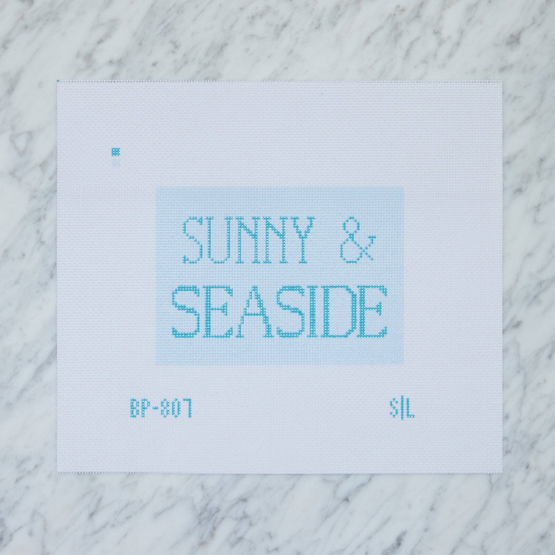 Stitch Lane Designs – Sunny & Seaside Blue Needlepoint Canvas - Pisgah Needleworks