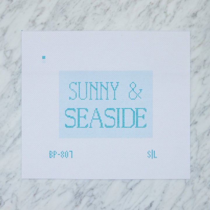 Stitch Lane Designs – Sunny & Seaside Blue Needlepoint Canvas - Pisgah Needleworks