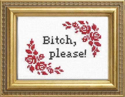 Subversive Cross Stitch – Bitch, Please Deluxe Cross Stitch Kit - Pisgah Needleworks
