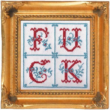 Subversive Cross Stitch Fancy F*ck Deluxe Kit Sampler Style - Pisgah Needleworks