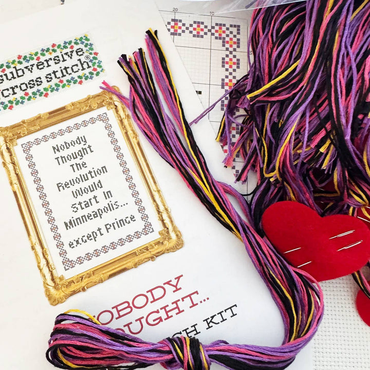 Subversive Cross Stitch – Nobody Thought the Revolution Deluxe Kit - Pisgah Needleworks