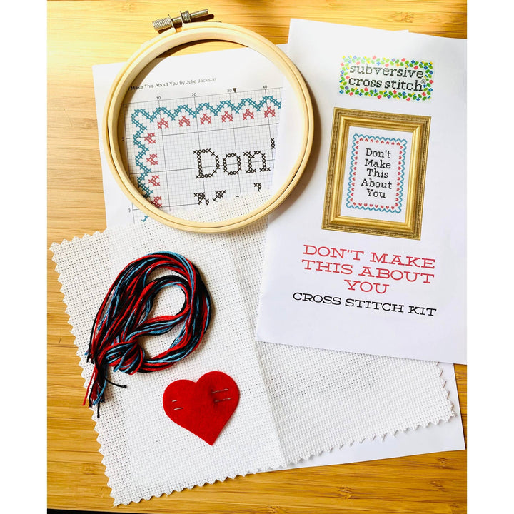 Subversive Cross Stitch Please Don’t Do Coke in the Bathroom Deluxe Kit - Pisgah Needleworks