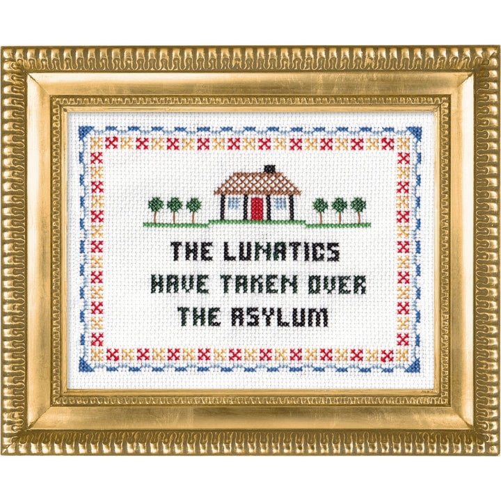 Subversive Cross Stitch – The Lunatics Have Taken Over Deluxe Kit - Pisgah Needleworks