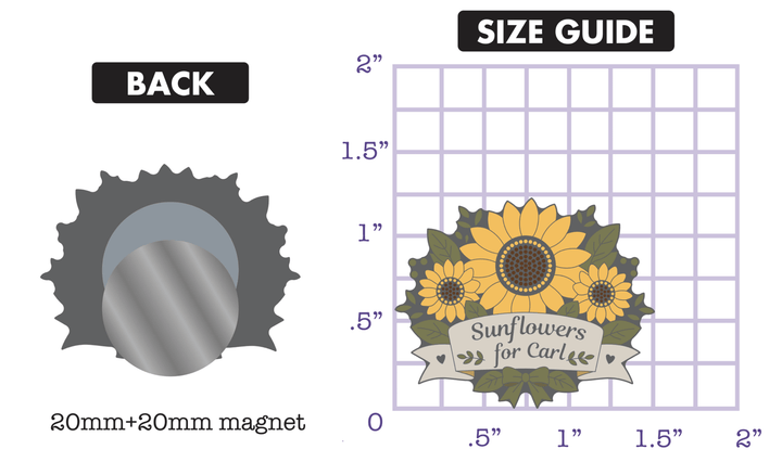 Sunflowers for Carl Magnetic Needle Minder - Pisgah Needleworks