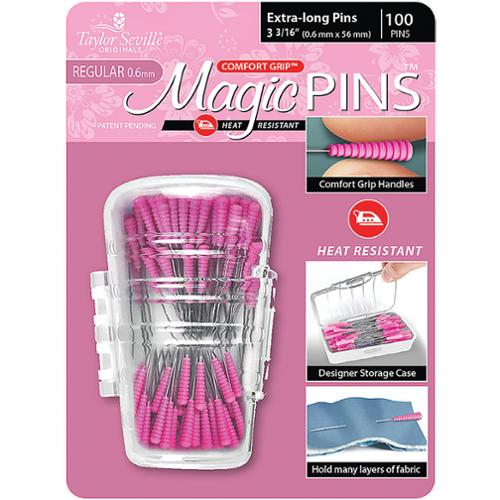 Taylor Seville Magic Pins Extra Long – 100 Count (219553) - Pisgah Needleworks