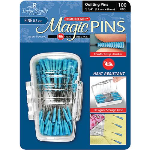 Taylor Seville Magic Pins Quilting Fine – 100 Count (219577) - Pisgah Needleworks