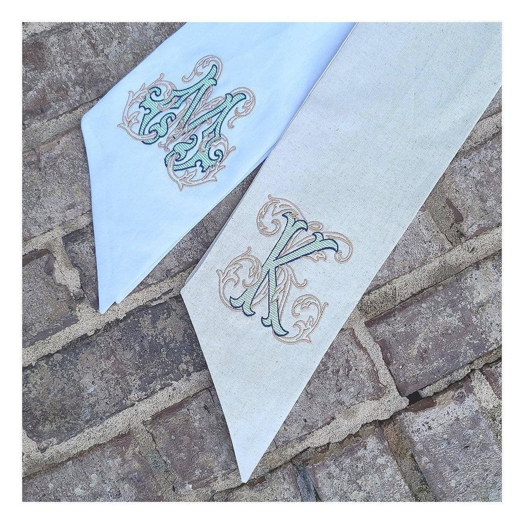 THE ROYALTY COLLECTION - Linen Blend Sashes: Ivory / 54 inches - Pisgah Needleworks