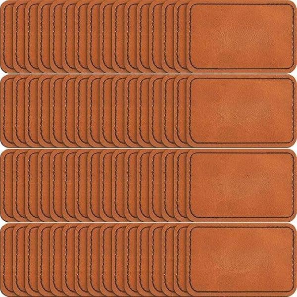 The Tinkerbox LLC - Square Leather Patches: Brown - Pisgah Needleworks