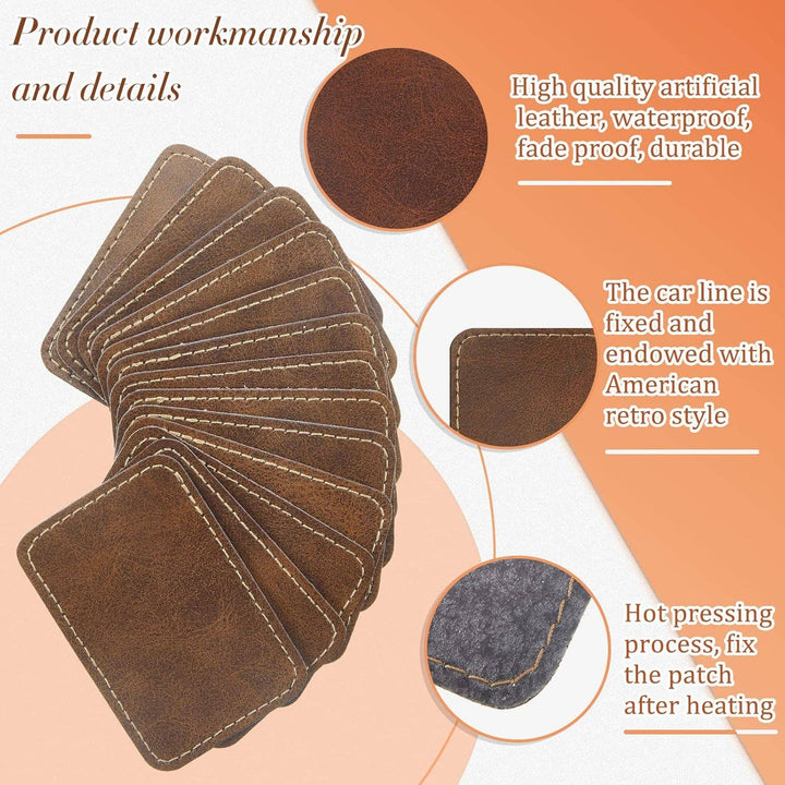 The Tinkerbox LLC - Square Leather Patches: Tan - Pisgah Needleworks