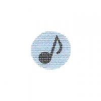 Tilli Thomas 1.25" Round Needlepoint Canvas – Musical Note - Pisgah Needleworks