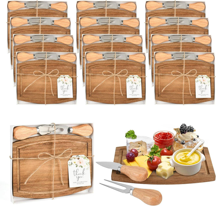 Tinkerbox Round Handled Bamboo Cheese Board – Personalized Wedding Gift - Pisgah Needleworks