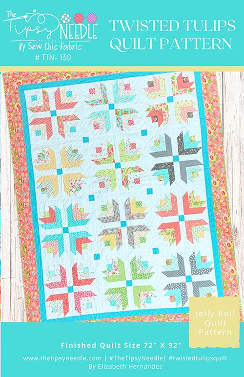 Twisted Tulips Quilt Pattern by Elizabeth Hernandez for The Tipsy Needle - Pisgah Needleworks