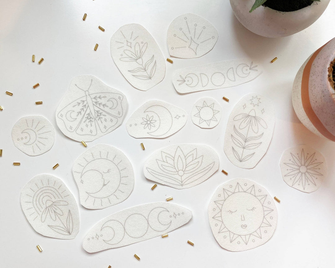 Urbann Nest - Celestial Embroidery Stick and Stitch Packs - Pisgah Needleworks