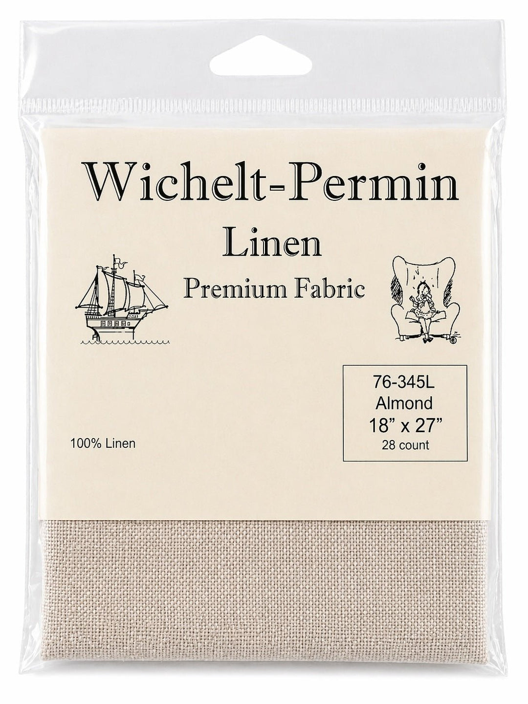 Wichelt - Permin Linen Fabric – Almond (28 Count, 18" x 27") - Pisgah Needleworks