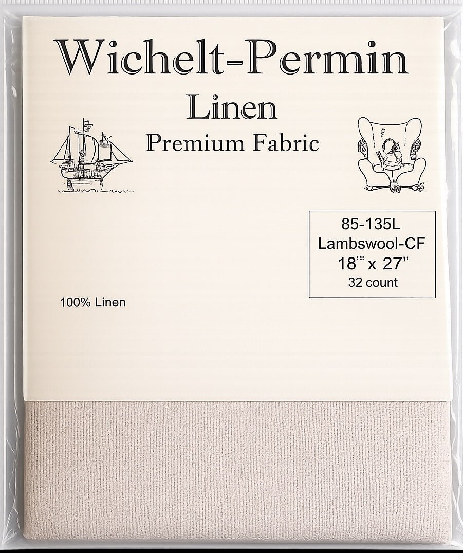 Wichelt - Permin Linen Fabric – Lambswool – 32 Count – 18" x 27" – Premium Danish Linen for Cross Stitch & Embroidery - Pisgah Needleworks