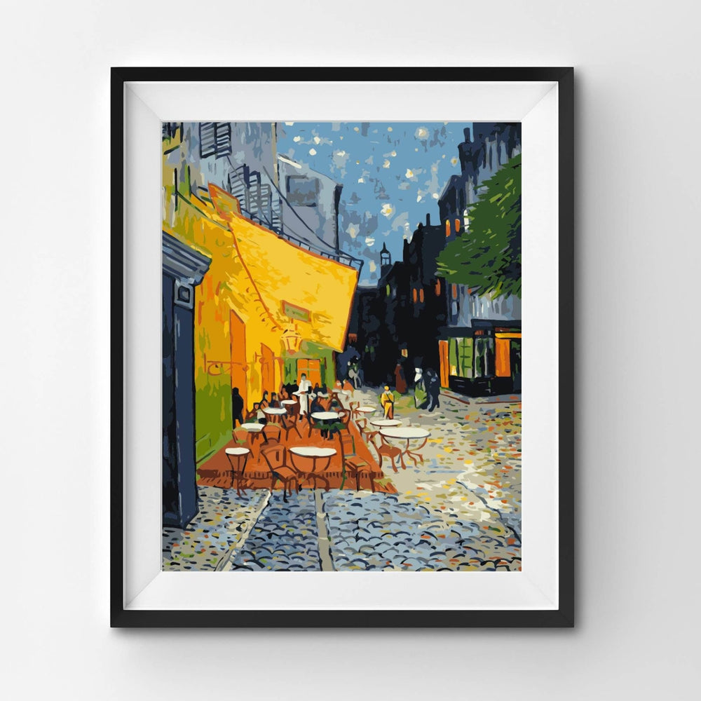 Winnie's Picks - Cafe Terrace at Night, Vincent van Gogh - Retro Wall Art - Pisgah Needleworks
