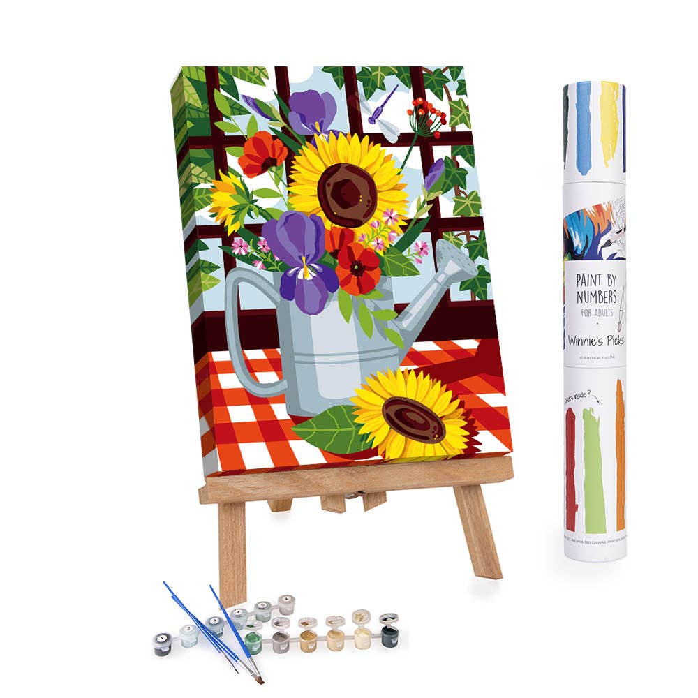 Winnie's Picks - DIY Garden Flowers - Summer Paint by Numbers: Without Frame - Pisgah Needleworks