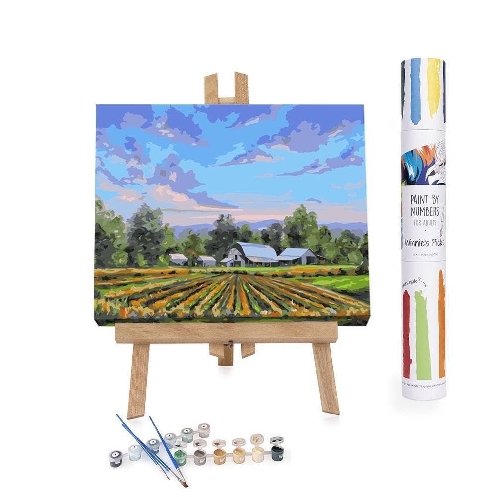 Winnie's Picks - Farm on Glenn Bridge - Paint by Numbers - Mens Gifts: Without Frame - Pisgah Needleworks