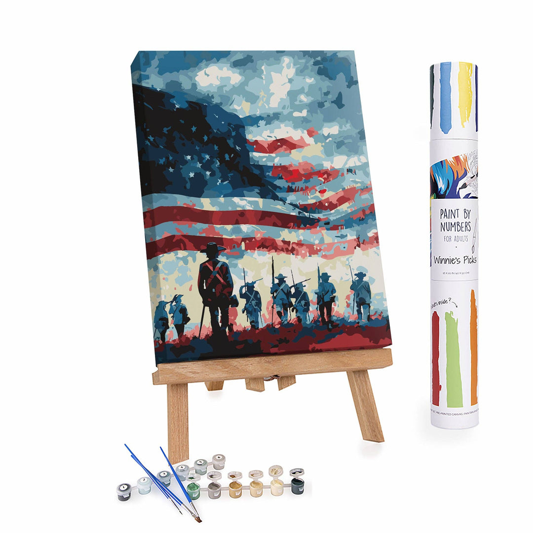 Winnie's Picks - Historic Hues of Honor - Paint by numbers kit for adults: Without Frame - Pisgah Needleworks