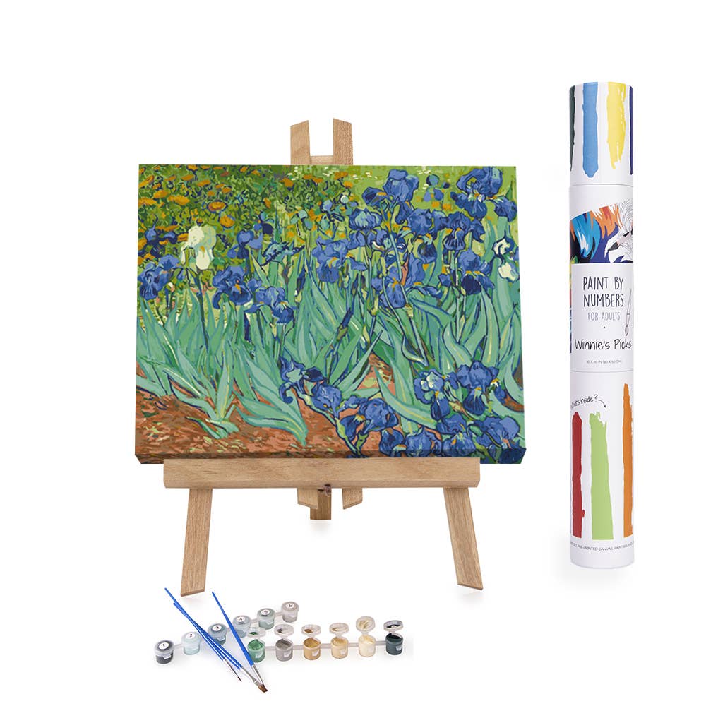 Winnie’s Picks – Irises by Vincent van Gogh Paint by Numbers Kit (15x20in) - Pisgah Needleworks