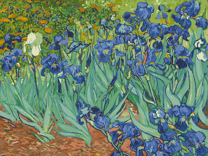 Winnie’s Picks – Irises by Vincent van Gogh Paint by Numbers Kit (15x20in) - Pisgah Needleworks