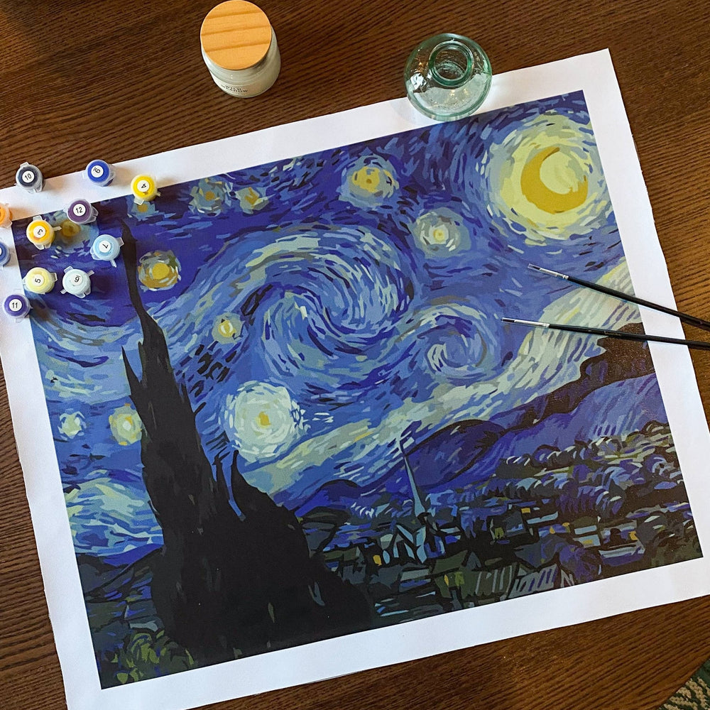 Winnie’s Picks – Starry Night by Vincent van Gogh Paint by Numbers Kit (16x20in) - Pisgah Needleworks