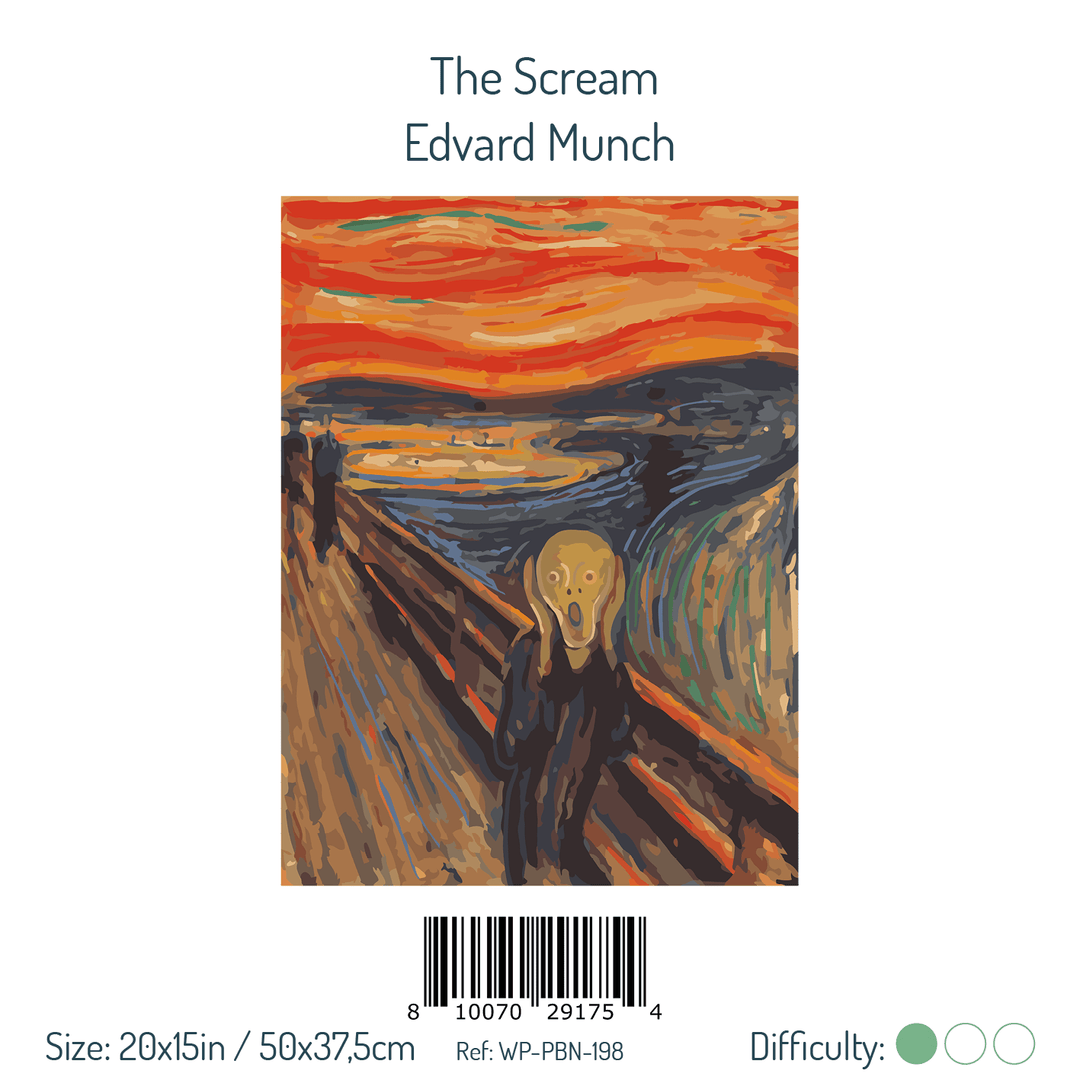 Winnie's Picks - The Scream, Edvard Munch - DIY Paint by Numbers Kit: Without Frame - Pisgah Needleworks