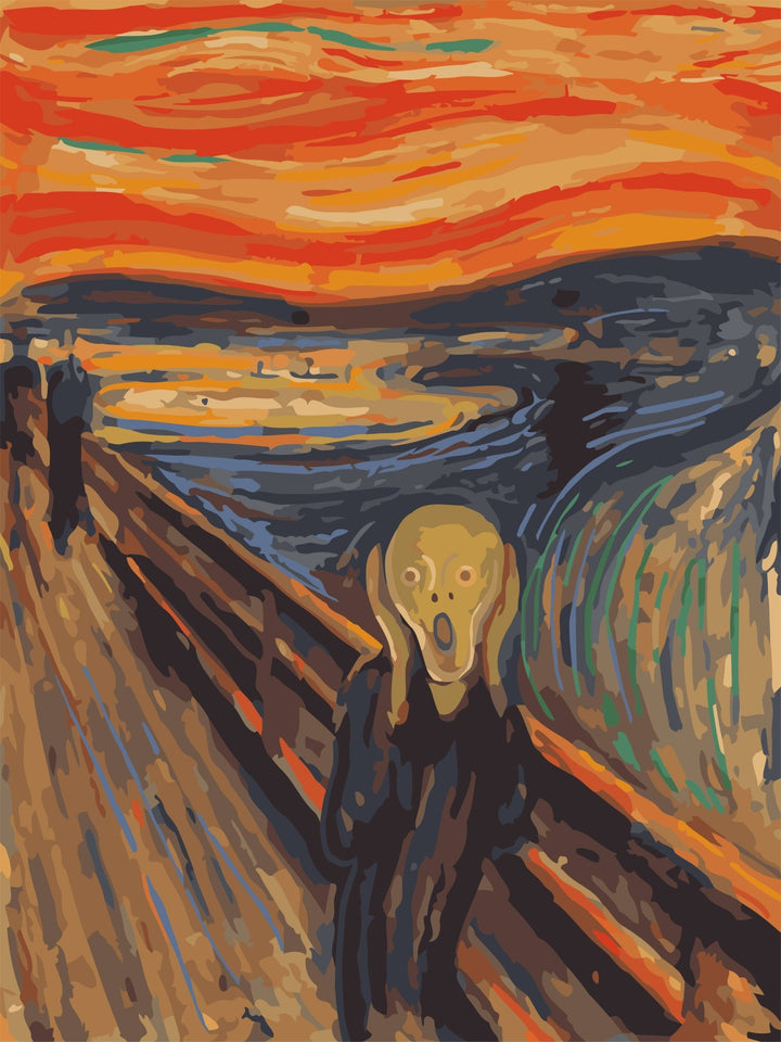 Winnie's Picks - The Scream, Edvard Munch - DIY Paint by Numbers Kit: Without Frame - Pisgah Needleworks